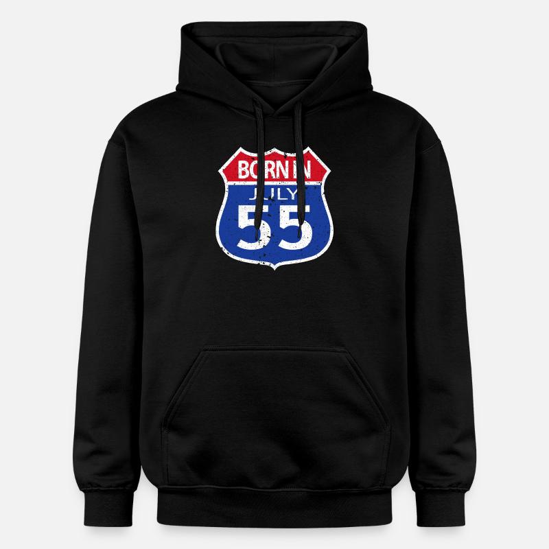 Geboren im Juli 1955 - Gildan Unisex Softstyle® Midweight Hoodie - Schwarz