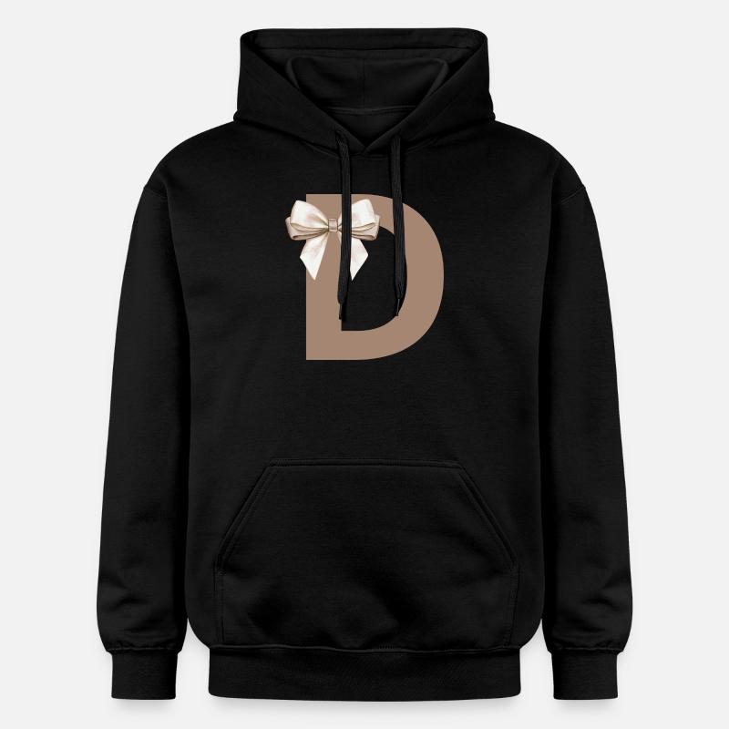 Lettre D Nœud - Sweat à capuche Softstyle® Gildan Unisexe - noir