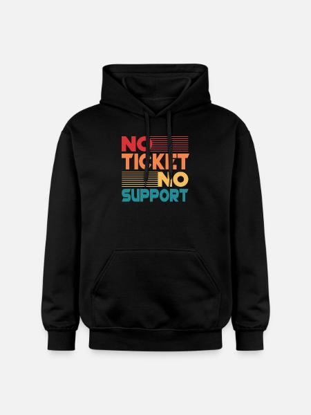 No Ticket No Support Informatiker IT Administrator - Gildan Unisex Softstyle® Midweight Hoodie - Schwarz