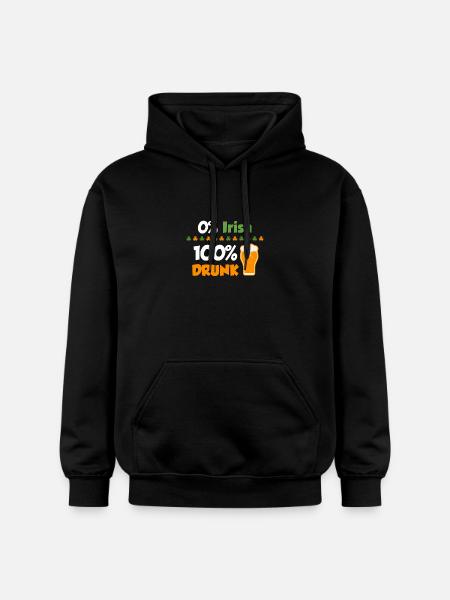 0% irlandais - bu 100%; Saint-Patrick - Sweat à capuche Softstyle® Gildan Unisexe - noir