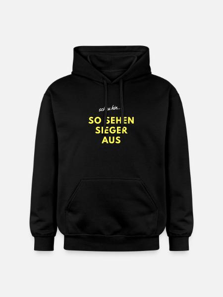 so sehen sieger aus - Gildan Unisex Softstyle® Midweight Hoodie - Schwarz