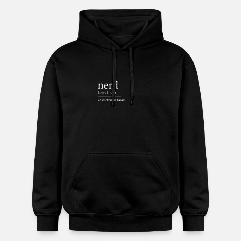 Nerd nerd - Sweat à capuche Softstyle® Gildan Unisexe - noir