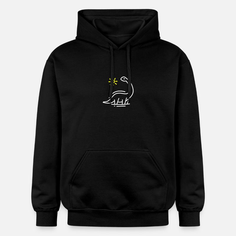dinosaure - Sweat à capuche Softstyle® Gildan Unisexe - noir