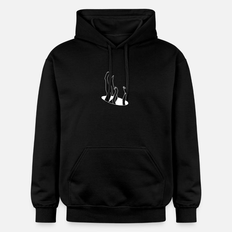 Piège à trous Illusion d'optique - Sweat à capuche Softstyle® Gildan Unisexe - noir