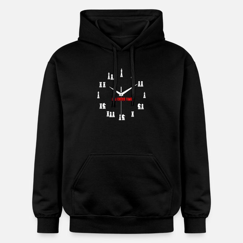 C’est la chemise du temps d’échecs - Sweat à capuche Softstyle® Gildan Unisexe - noir
