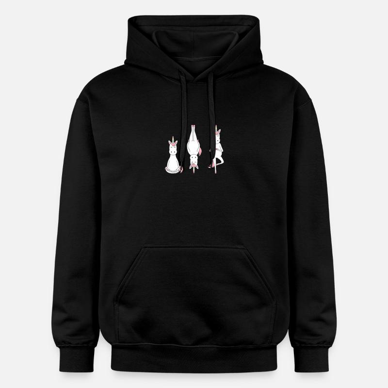 Einhörner in meditativer Pose - Gildan Unisex Softstyle® Midweight Hoodie - Schwarz