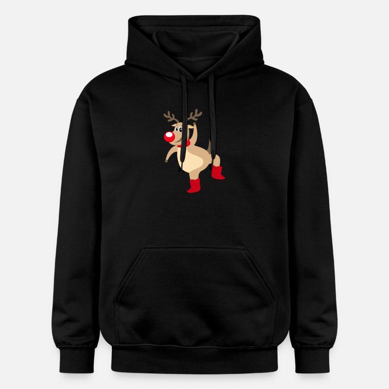 Rennes Rudolf Elch Noël Nez Rouge - Sweat à capuche Softstyle® Gildan Unisexe - noir