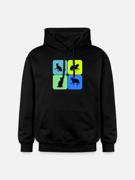 chat chat chat, cadeau - Sweat à capuche Softstyle® Gildan Unisexe - noir