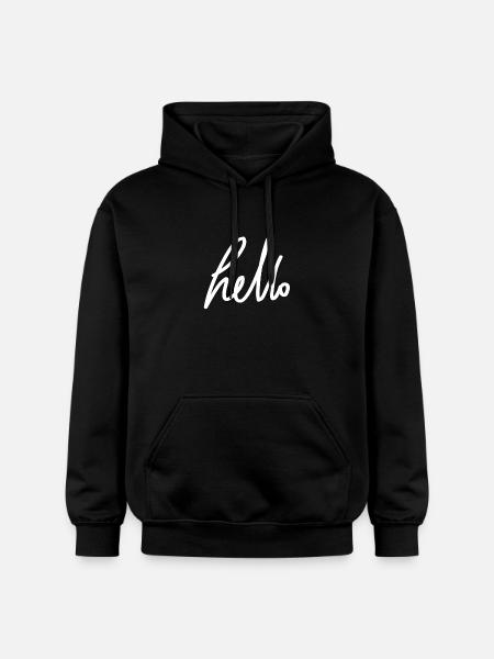 Hello - Gildan Unisex Softstyle® Midweight Hoodie - black