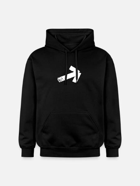 Pfeil schräg - weiß - Gildan Unisex Softstyle® Midweight Hoodie - Schwarz