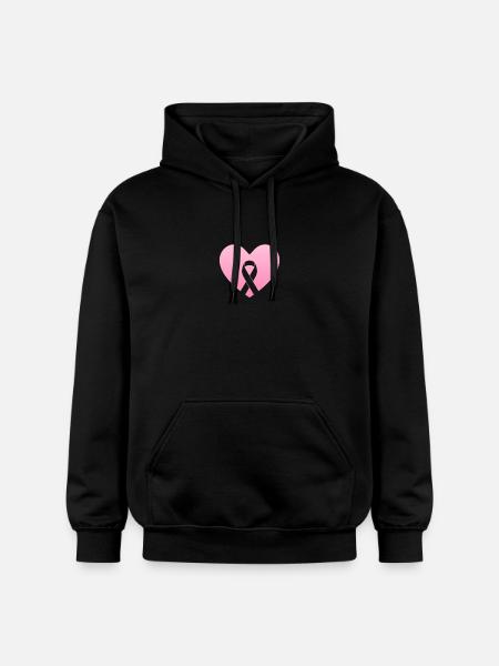 Rosa Herz mit Gewissensbogen - Gildan Unisex Softstyle® Midweight Hoodie - Schwarz