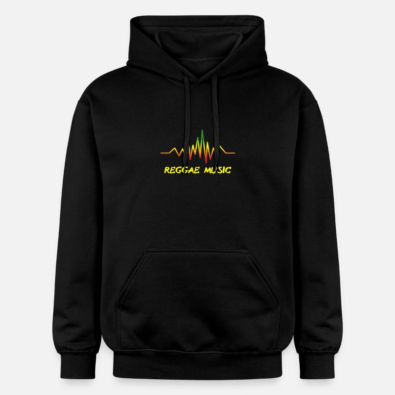 Conception d’ondes sonores reggae - Sweat à capuche Softstyle® Gildan Unisexe - noir
