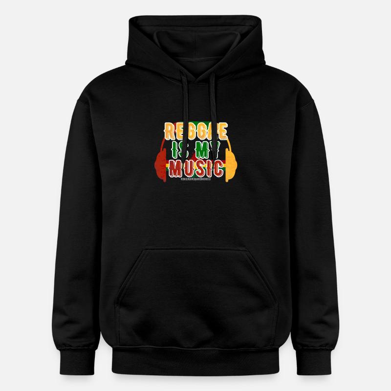 Le reggae est ma musique - Sweat à capuche Softstyle® Gildan Unisexe - noir