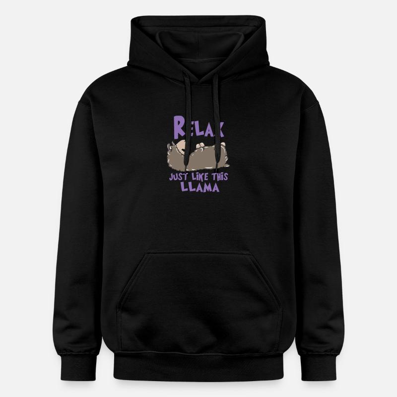 Relax Lama - Sweat à capuche Softstyle® Gildan Unisexe - noir