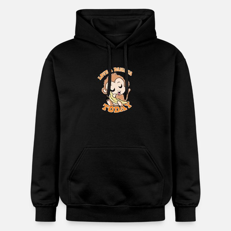 Singe banane - Sweat à capuche Softstyle® Gildan Unisexe - noir