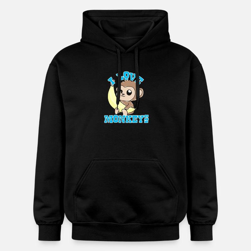 singes - Sweat à capuche Softstyle® Gildan Unisexe - noir