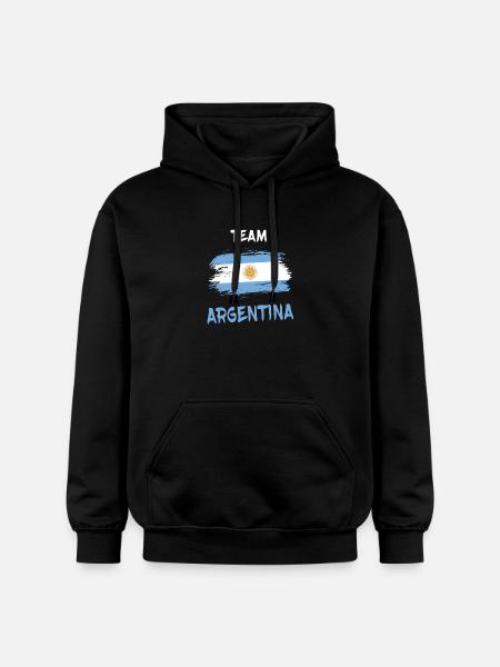 Team Argentina / Gift Buenos Aires - Gildan Unisex Softstyle® Midweight Hoodie - black