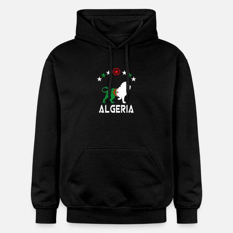 Algérie Lion Drapeau design / Cadeau - Sweat à capuche Softstyle® Gildan Unisexe - noir