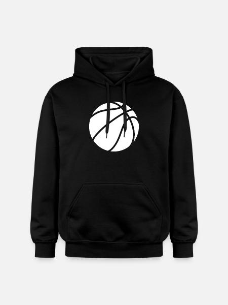Basketball logo white - Gildan Unisex Softstyle® Midweight Hoodie - black