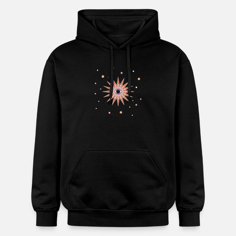 Œil mystique en étoile psychédélique - Sweat à capuche Softstyle® Gildan Unisexe - noir