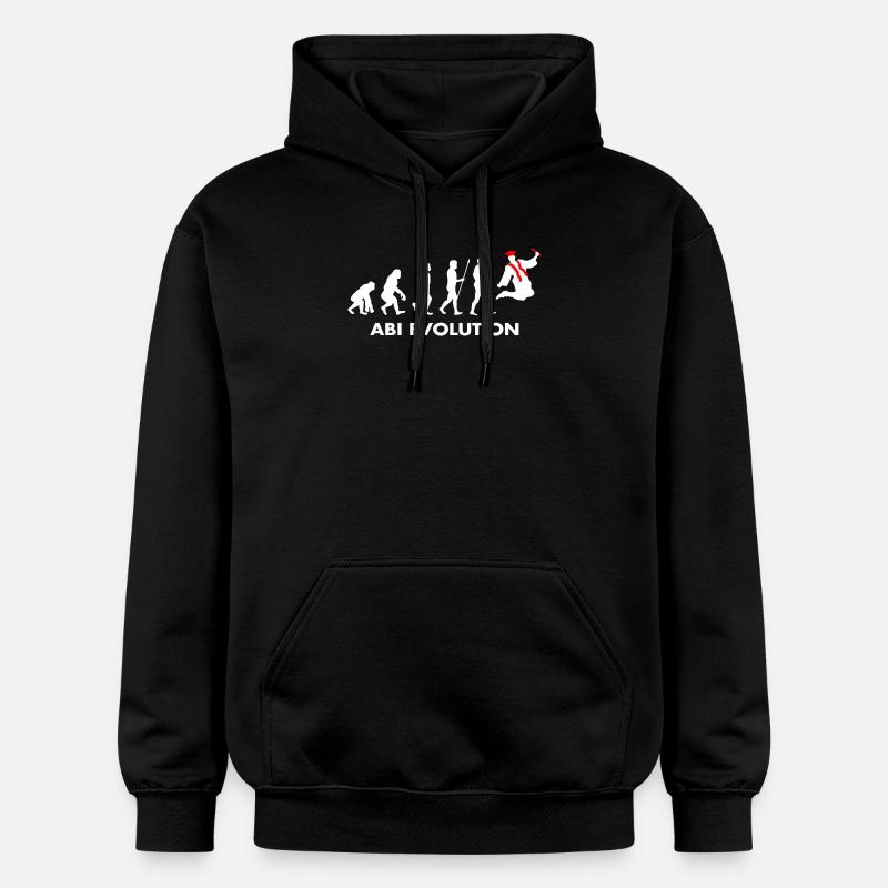 Abitur Abiturient Schulabschluss Evolution Abi - Gildan Unisex Softstyle® Midweight Hoodie - Schwarz