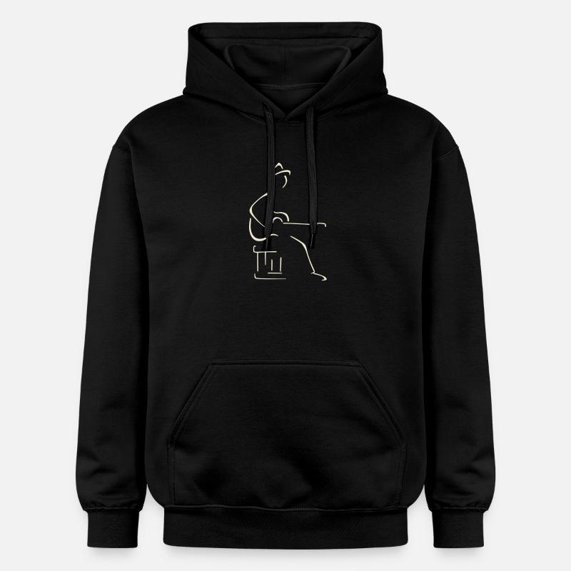 Guitariste blues - Sweat à capuche Softstyle® Gildan Unisexe - noir