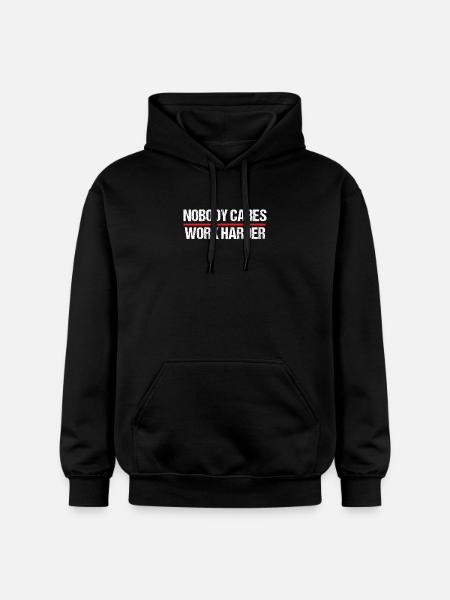 Nobody Cares Work Harder Motivation - Gildan Unisex Softstyle® Midweight Hoodie - black