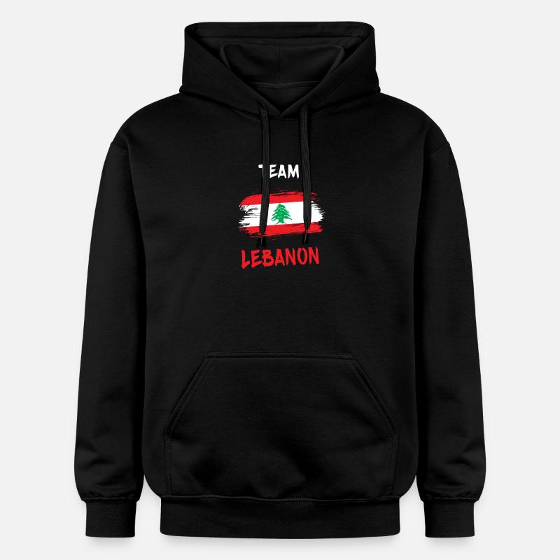 Équipe Liban Design / Idée cadeau - Sweat à capuche Softstyle® Gildan Unisexe - noir