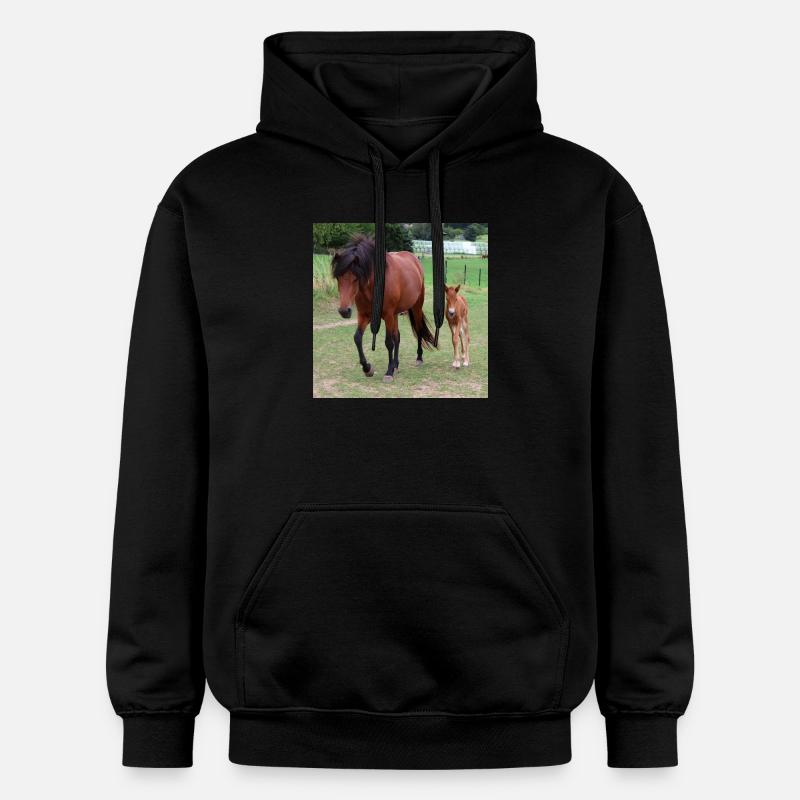Affiche Cheval Cheval - Sweat à capuche Softstyle® Gildan Unisexe - noir