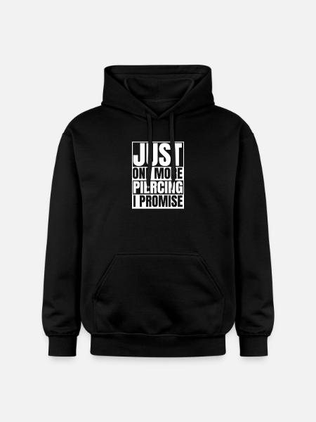 Lustiger Piercing Spruch Schmuck Englisch Geschenk - Gildan Unisex Softstyle® Midweight Hoodie - Schwarz