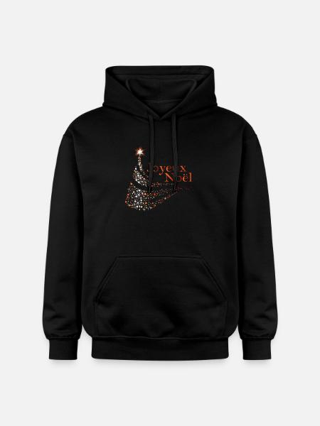 Joyeux Noël Dots Étincelants - Sweat à capuche Softstyle® Gildan Unisexe - noir