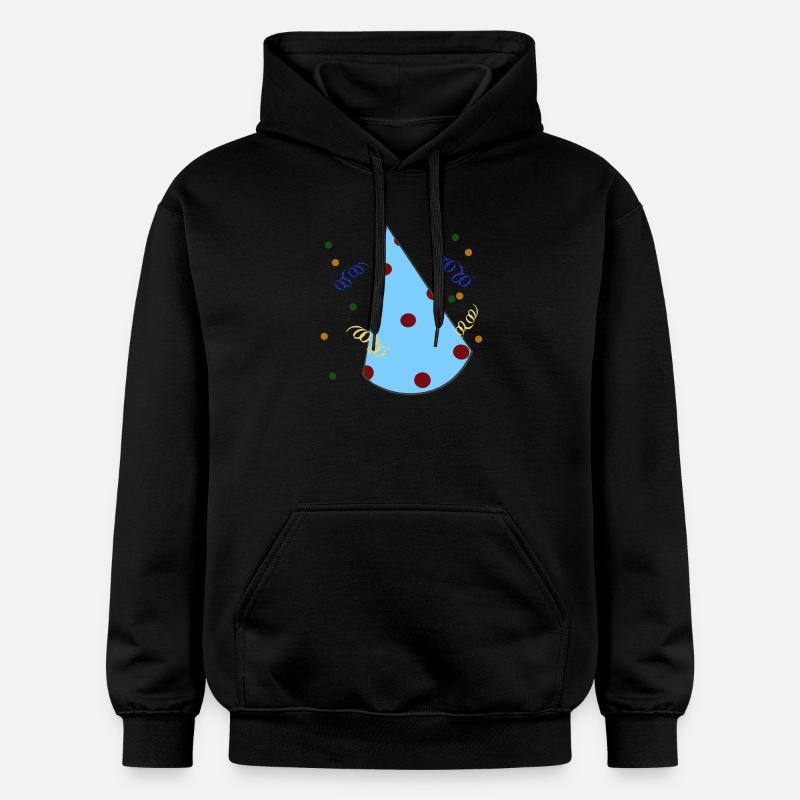 Fødselsdagshat, børnefødselsdagsfest - Gildan Softstyle® Midweight unisex-hoodie - sort