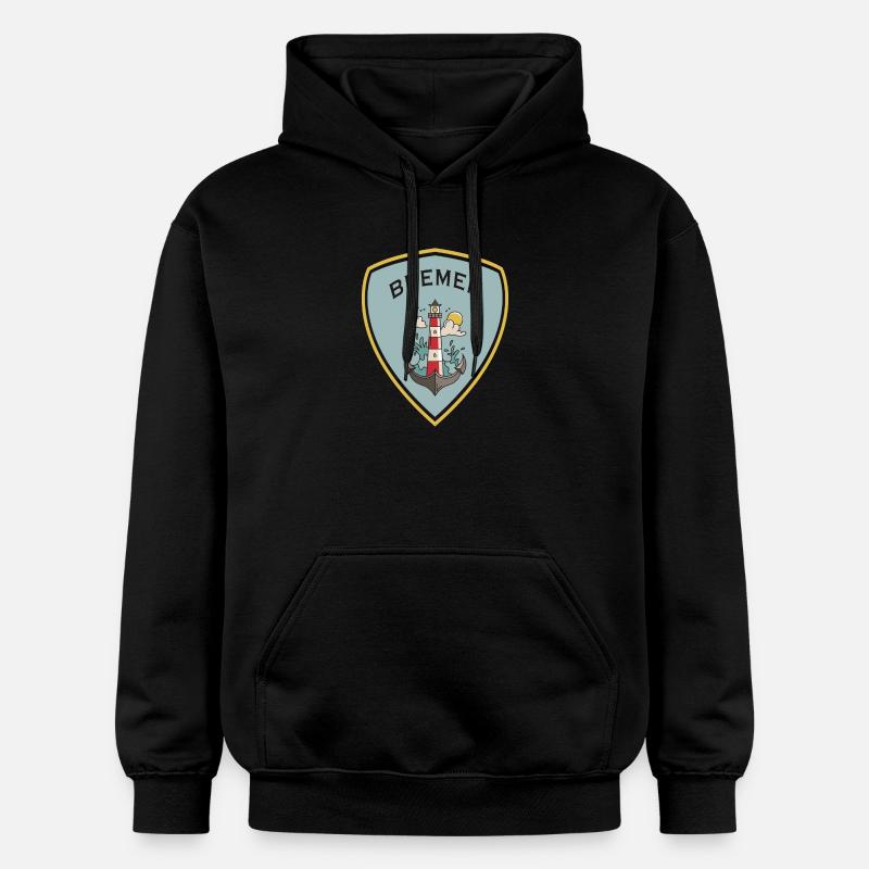 Crête du phare de Brême - Sweat à capuche Softstyle® Gildan Unisexe - noir