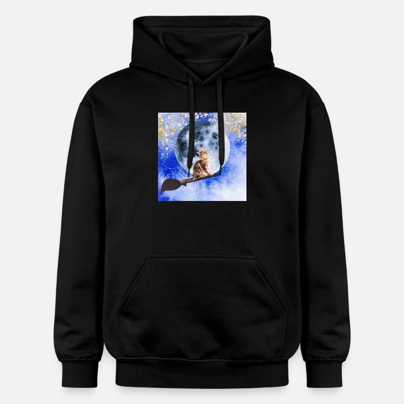 Chat sorcier - Sweat à capuche Softstyle® Gildan Unisexe - noir