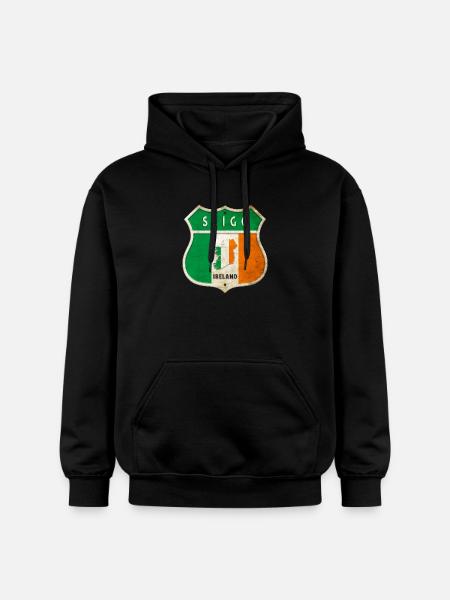 Sligo Irlande Armoiries Drapeaux Design - Sweat à capuche Softstyle® Gildan Unisexe - noir