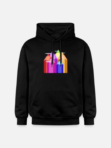 Pics de couleur - Sweat à capuche Softstyle® Gildan Unisexe - noir