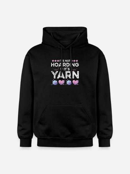 Knitting Yarn Wool Stash Crochet - Gildan Unisex Softstyle® Midweight Hoodie - black