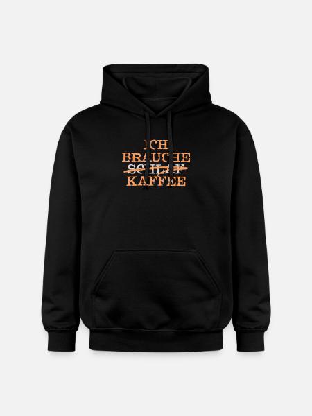 Kaffee Koffein Munter Werden Müdigkeit Statement - Gildan Unisex Softstyle® Midweight Hoodie - Schwarz
