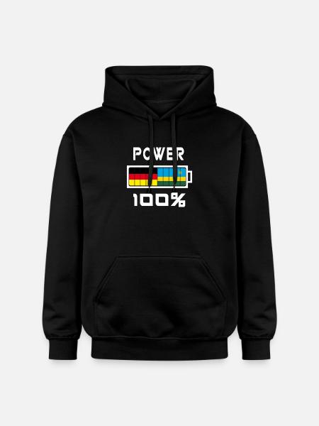 Germany and Rwanda Power 100% - Gildan Unisex Softstyle® Midweight Hoodie - black