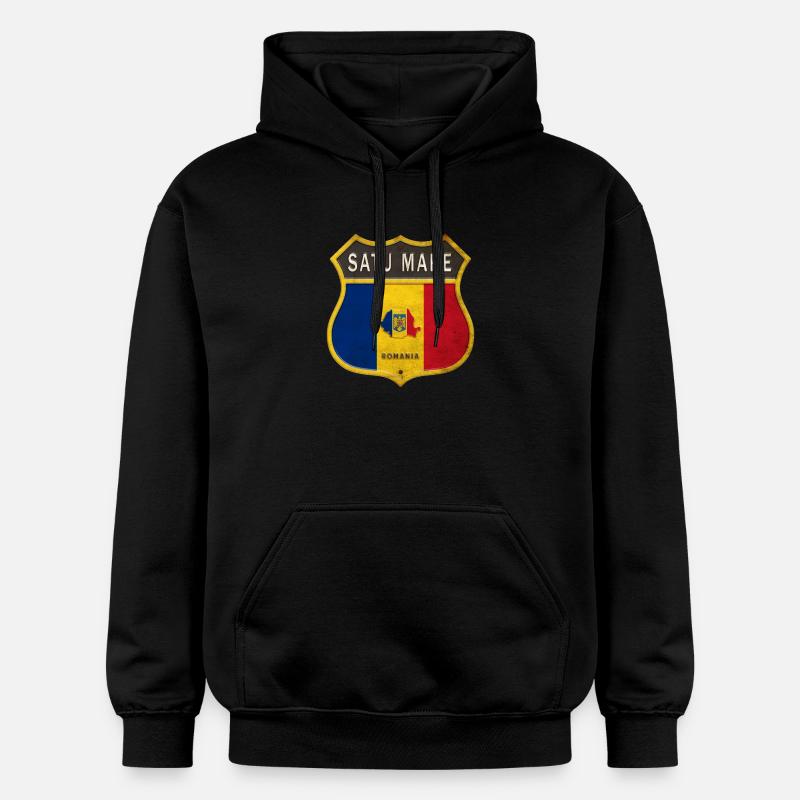 Motif écusson Satu Mare Romania - Sweat à capuche Softstyle® Gildan Unisexe - noir