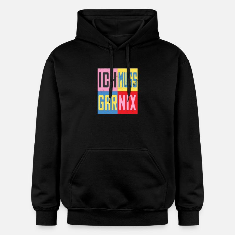 Ich Muss Gar Nichts - Gildan Unisex Softstyle® Midweight Hoodie - Schwarz
