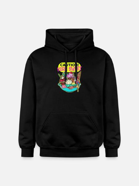 Chocolate Sweets Dessert Candy Statement - Gildan Unisex Softstyle® Midweight Hoodie - black