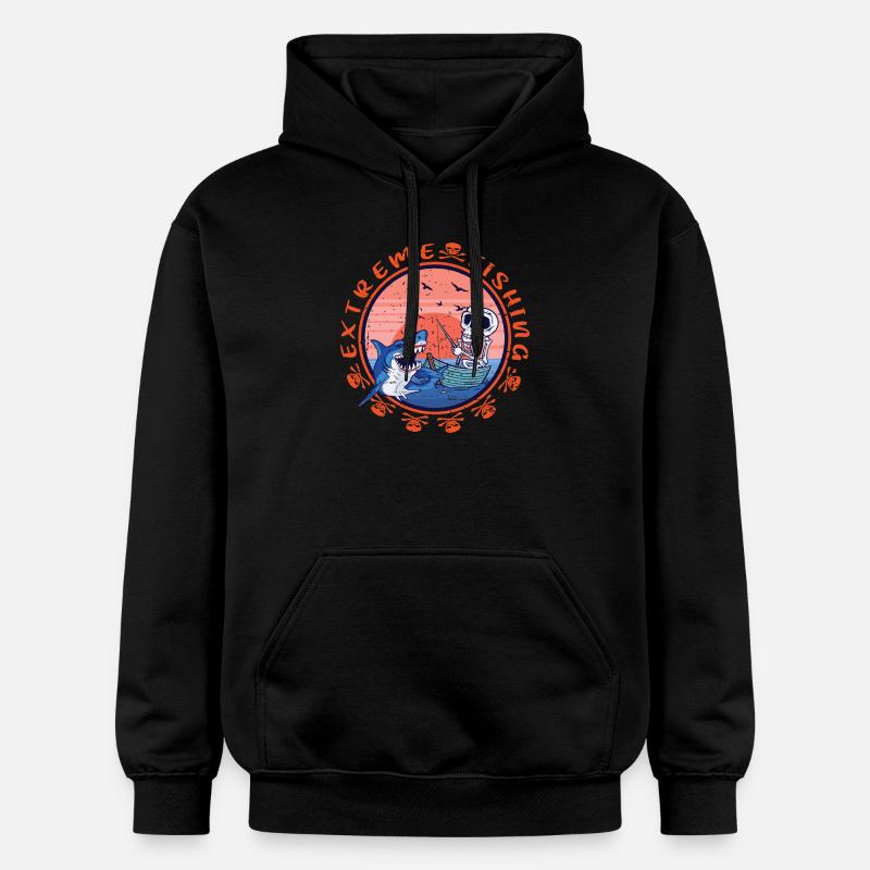Pêche au requin extrême - Sweat à capuche Softstyle® Gildan Unisexe - noir