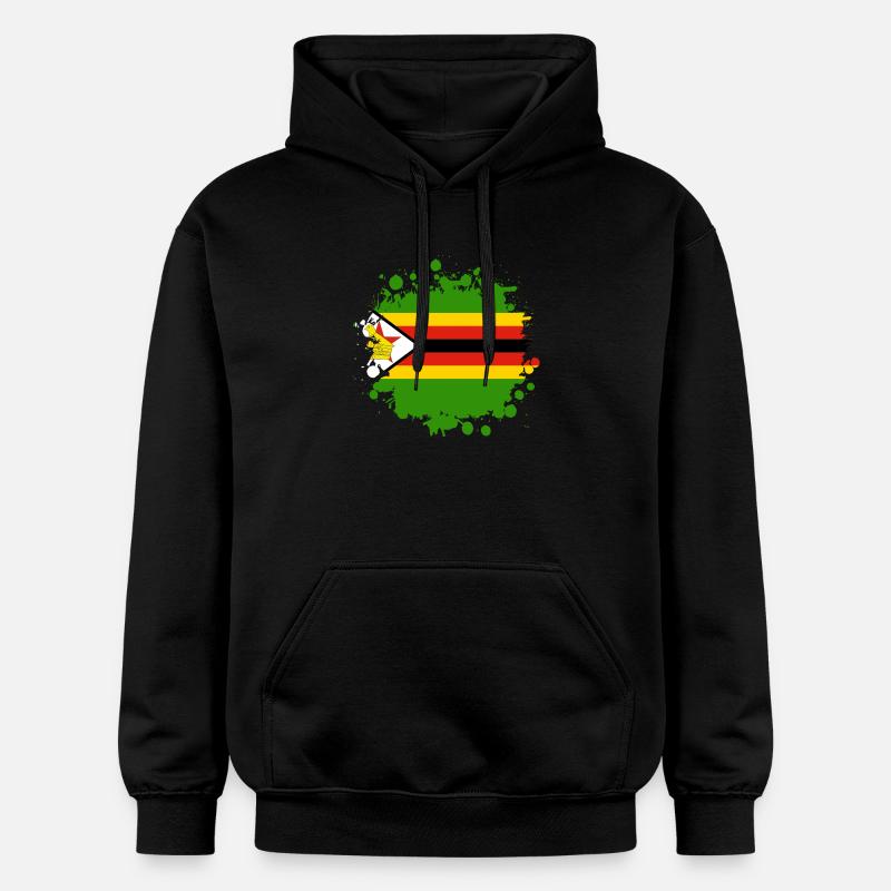 blob de drapeaux du Zimbabwe - Sweat à capuche Softstyle® Gildan Unisexe - noir