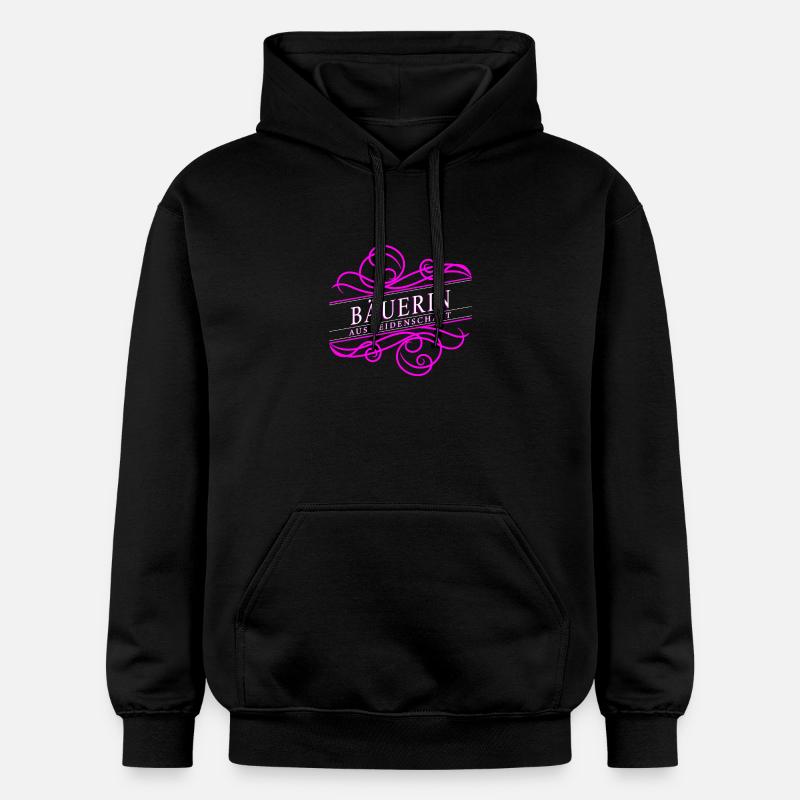 Femme d’agriculteur passionné - Sweat à capuche Softstyle® Gildan Unisexe - noir