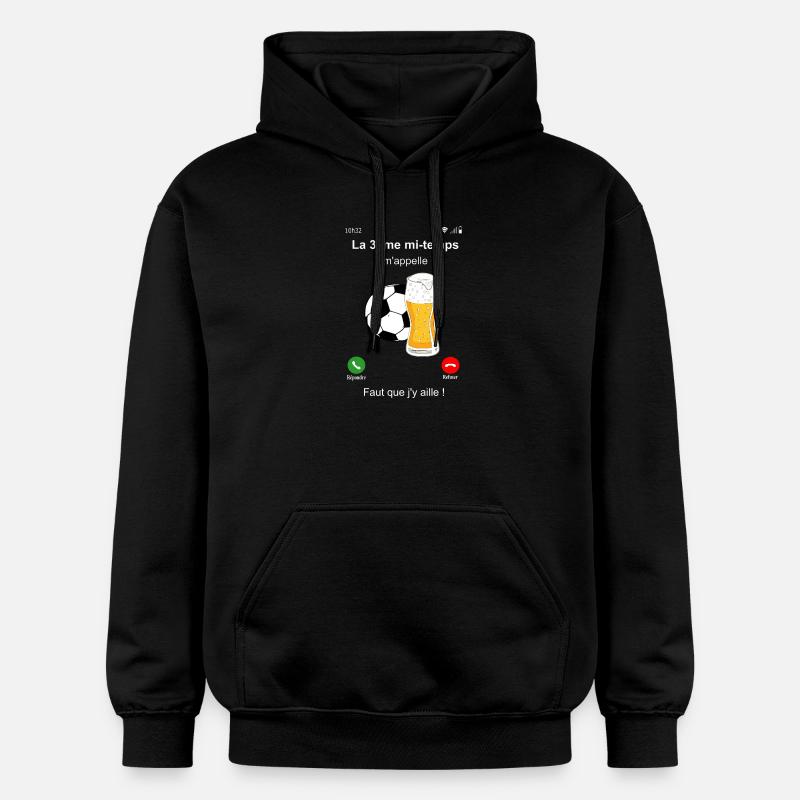 La 3ème mi-temps m'appelle - Sweat à capuche Softstyle® Gildan Unisexe - noir