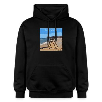 Costa Blanca - Sweat à capuche Softstyle® Gildan Unisexe - noir - Devant - Marisol (170cm) & Nik (191cm)