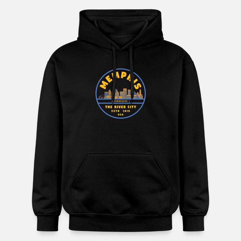 Memphis États-Unis - Sweat à capuche Softstyle® Gildan Unisexe - noir