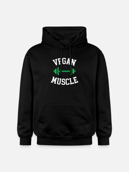 Muscle végétalien - Sweat à capuche Softstyle® Gildan Unisexe - noir
