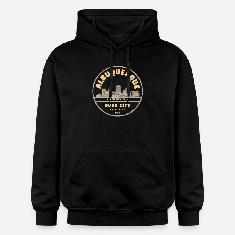 Silhouette de Duke City Albuquerque - Sweat à capuche Softstyle® Gildan Unisexe - noir